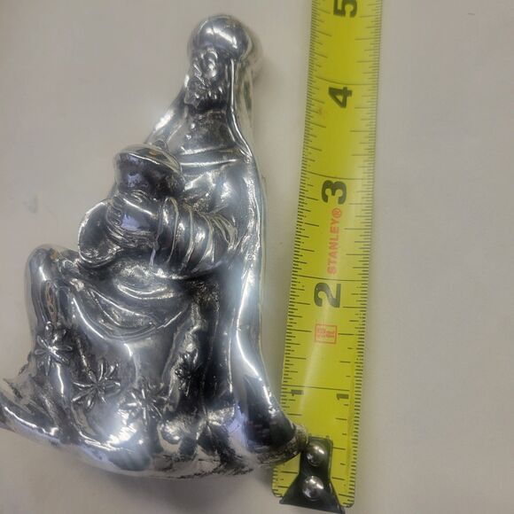 9 Piece antique Silver nativity with wood Creche Christmas  in Original Open Box - Picture 11 of 15